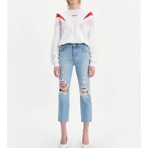 Levi’s 501® Original Cropped Ripped Women's Jeans